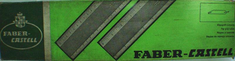 Rare German Faber Castell 1970s Wooden Ruler
